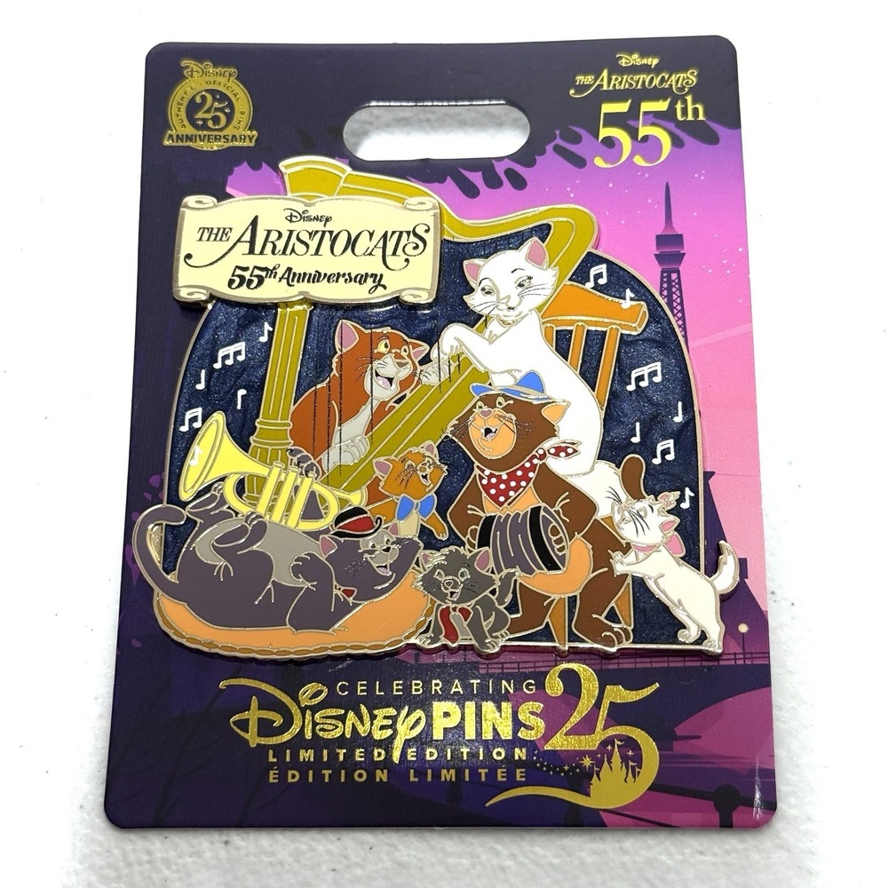 Disney The Aristocats Pin 55th Anniversary Mini Jumbo Limited Edition 2000 NEW